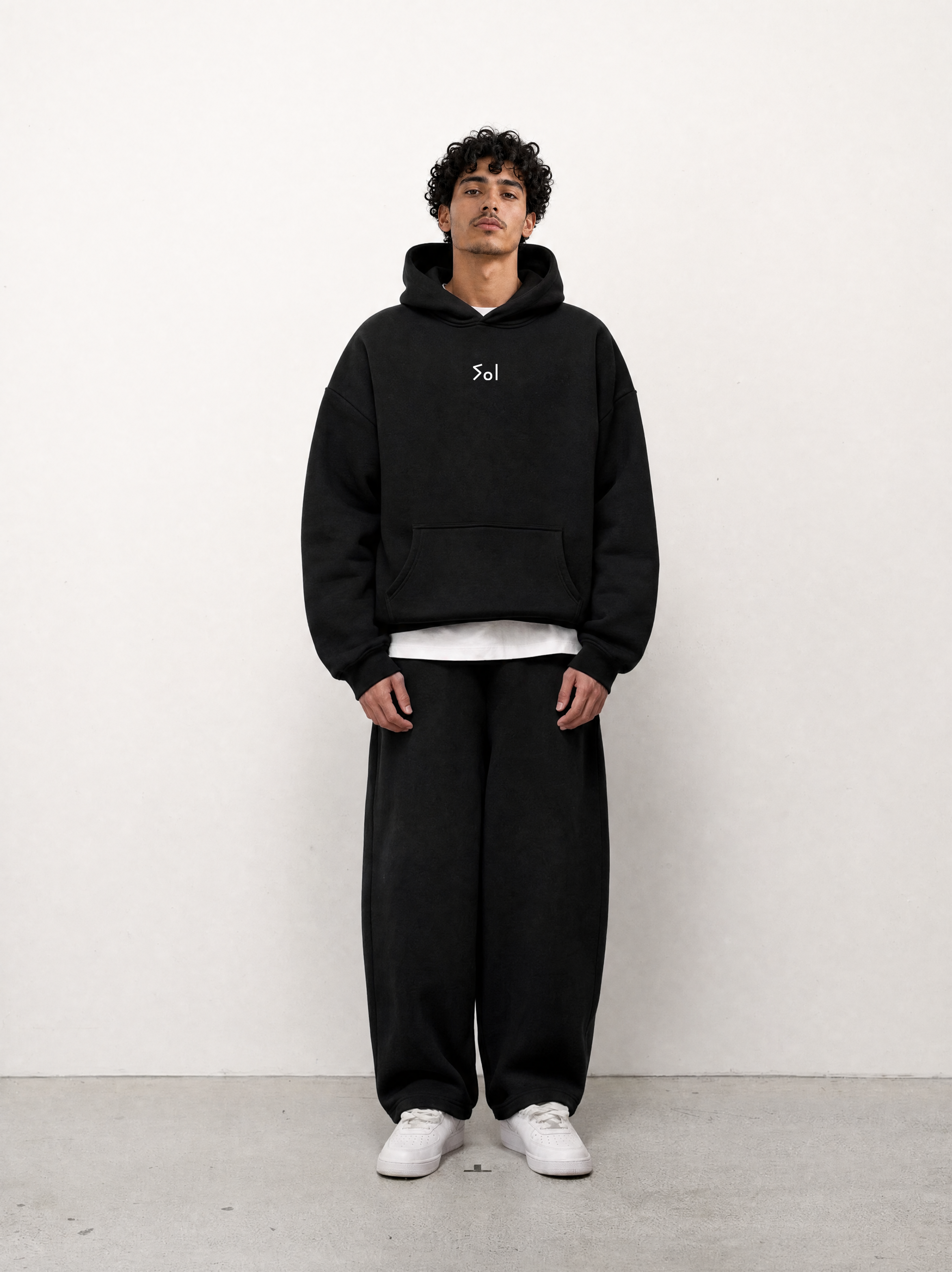 SWEAT À CAPUCHE COZY - NOIR détail 2
