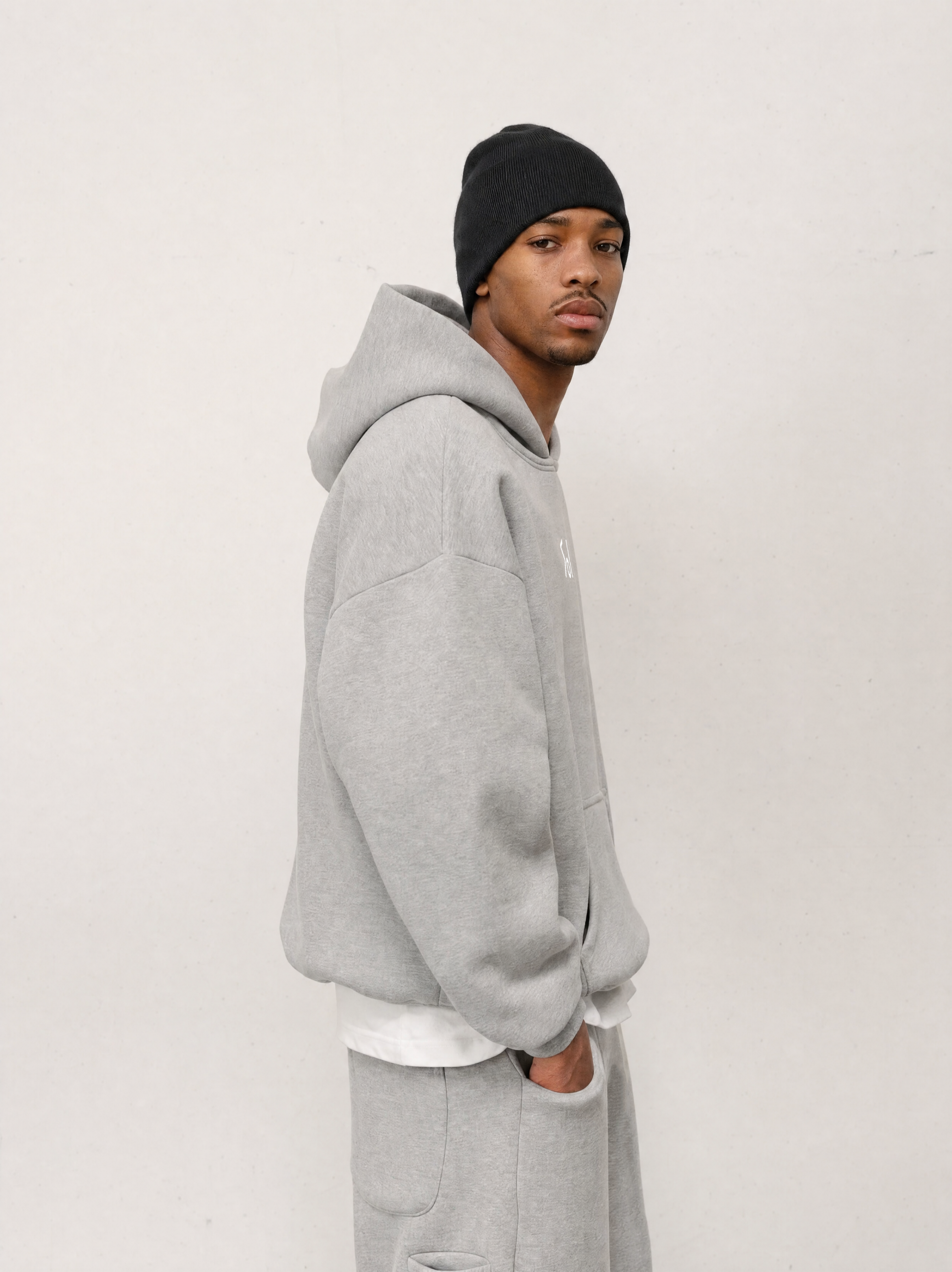 COZY HOODIE - GREY detail 2